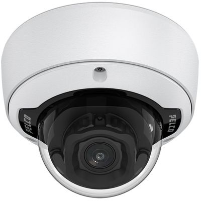 Pelco SRXP4-5V10-EMD 5MP Sarix Pro 4 Outdoor Dome Camera, 1/2.8" Progressive Scan CMOS, 3.4-10.5mm P-iris Lens, Surface Mount, 130dB True WDR, SureVision, Pelco Smart Analytics, IP66/IP67