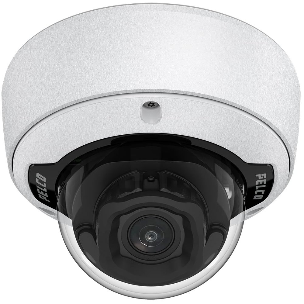 Pelco SRXP4-5V10-EMD 5MP Sarix Pro 4 Outdoor Dome Camera, 1/2.8" Progressive Scan CMOS, 3.4-10.5mm P-iris Lens, Surface Mount, 130dB True WDR, SureVision, Pelco Smart Analytics, IP66/IP67