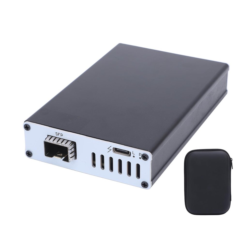 POENVFPO 25G Network Card, SFP Optical Interface, Portable Aluminum Alloy Plug and Play, for OS X Systems (Single Port)