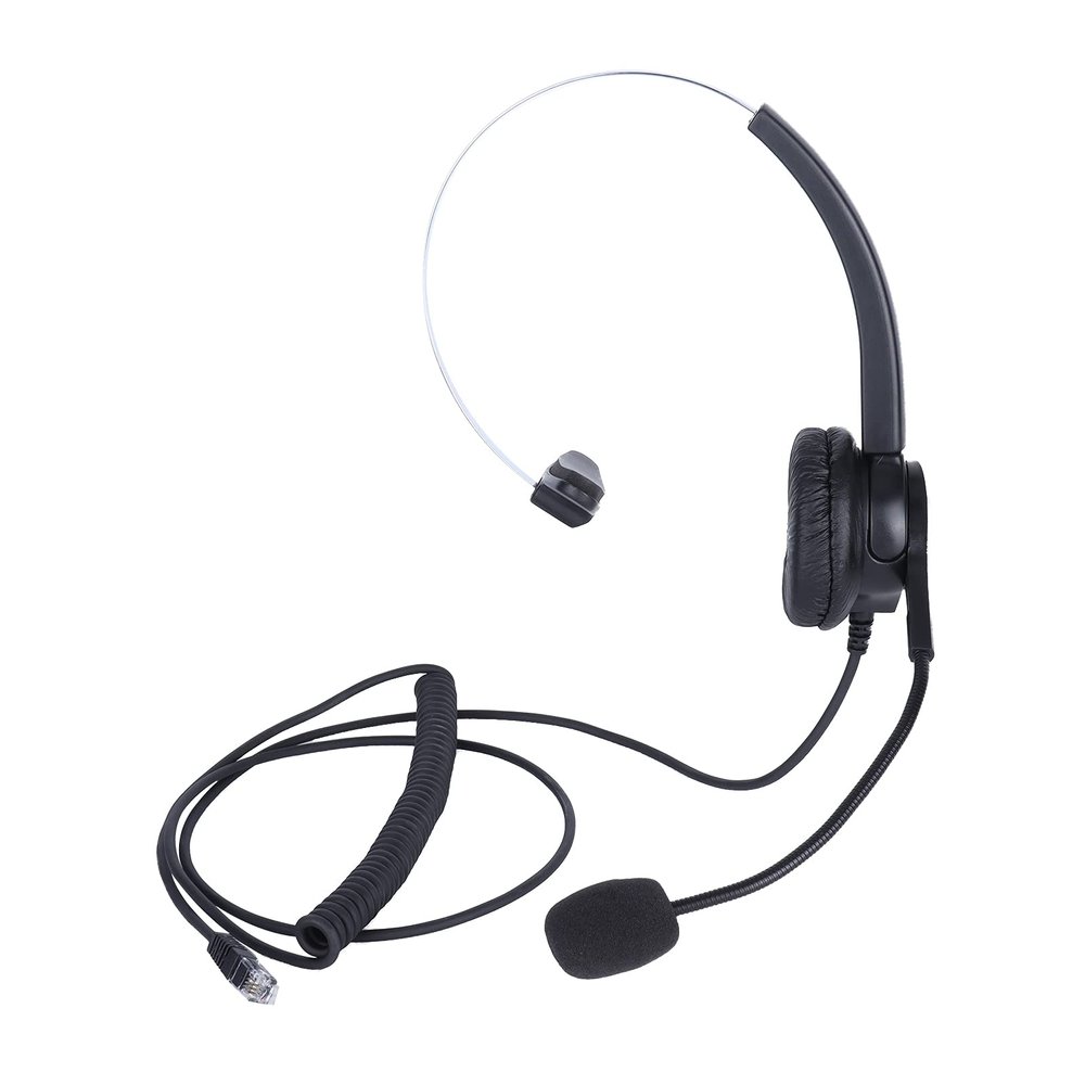 Enlybee VH500 RJ9 Telephone Headset with Noise Cancelling Microphone, Headphone for Clear Communication, Digital Processing Headset for Phones,