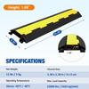 CXRCY 2 Channel Cable Protectors Ramp, 5Pack Cable Ramps, 22000lbs Capacity Heavy Duty Rubber Driveway Traffic Speed Bumps Hose Cord Cable Protector Ramp for Wire/Hose/Pipe Hider view 2