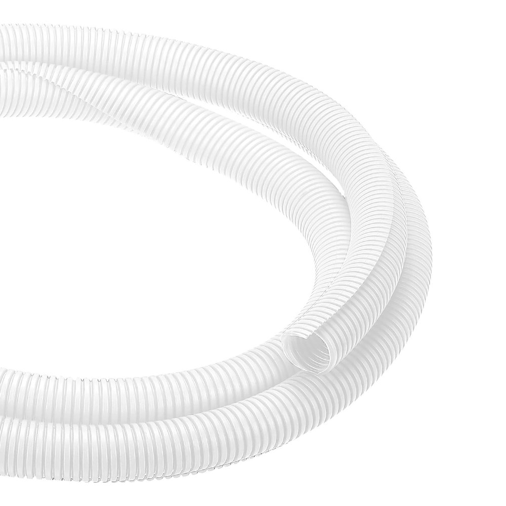 DMiotech 10ft Wire Loom Split Tubing 1 1/4 Inch(31.8mm) ID, Cord Protectors from Pet Flexible Conduit Cable Management for Office Home Garden, White