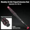 Camera Monopod Extension Rod, Adjustable Aluminum Alloy 33.5-108cm with 1/4 Inch and 3/8 Inch Screw Adapter - Durable Lightweight, Secure Knob Lock, Versatile Photography T view 2