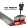 1.07m Self-Adhesive Silicone Floor Wire Protector - Cable Cover for Office, Home, Workshop, Warehouse, Garage(Black,1pc) view 2