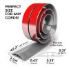 1.07m Self-Adhesive Silicone Floor Wire Protector - Cable Cover for Office, Home, Workshop, Warehouse, Garage(Black,1pc) view 3