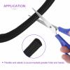 DMiotech 6.6ft Wire Loom Split Tubing 1 1/2 Inch, Cord Protectors from Pet Flexible Conduit Cable Management for Office Home Garden, Black view 2