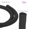 DMiotech 6.6ft Wire Loom Split Tubing 1 1/2 Inch, Cord Protectors from Pet Flexible Conduit Cable Management for Office Home Garden, Black view 3