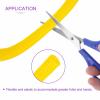 DMiotech 100ft Wire Loom Split Tubing 1/4 Inch, Cord Protectors from Pet Flexible Conduit Cable Management for Office Home Garden, Yellow view 2