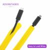 DMiotech 100ft Wire Loom Split Tubing 1/4 Inch, Cord Protectors from Pet Flexible Conduit Cable Management for Office Home Garden, Yellow view 4