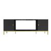 70 Inch TV Stand, Heavy Duty Wood Media Entertainment Center Console with Cabinet Storage & Open Shelves for Living Room, Modern Design,Use in The Living Room view 3