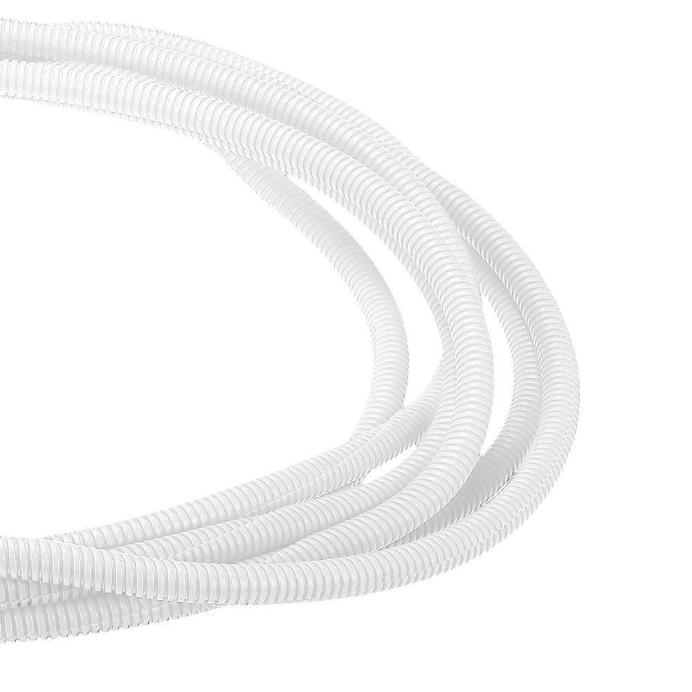 DMiotech 20ft Wire Loom Split Tubing 3/8 Inch, Cord Protectors from Pet Flexible Conduit Cable Management for Office Home Garden, White