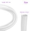 DMiotech 20ft Wire Loom Split Tubing 3/8 Inch, Cord Protectors from Pet Flexible Conduit Cable Management for Office Home Garden, White view 3