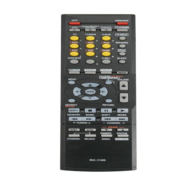 RC-1120 Replacement Remote Control for Denon AV Receiver Amplifier in Living Rooms or Rooms, Size Approximately About 8 x 2 x 0.5 in, Replace Remote Compatible Models AVR-590 DHT590BA AVR-1610
