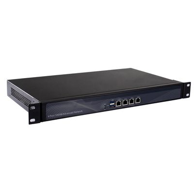 1U Rackmount Firewall Hardware, OPNsense, VPN, Network Security Appliance, Router PC, J1900, RS18, 4 x Gigabit LAN, 2 x USB, 2 x Reserved Fan, 4G RAM, 64G SSD