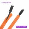 DMiotech 10ft Wire Loom Split Tubing 1 1/4 Inch, Cord Protectors from Pet Flexible Conduit Cable Management for Office Home Garden, Orange view 4