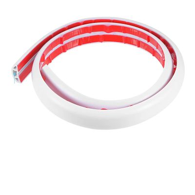 1m Floor Cord Cover Cable Protector Self Adhesive Anti Extrusion Power Sleeves Hider Covers Wire Organizer for Office, Home, Workshop, Warehouse, Garage(White)
