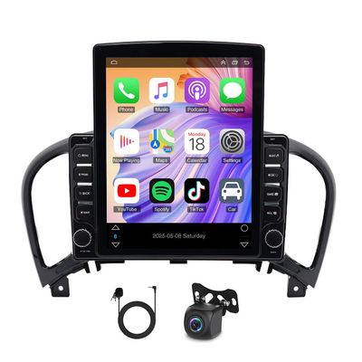 2G+64G Double Din Car Stereo for Nissan Juke 2010-2014 with Wireless Carplay Android Auto,9.7 Inch Touchscreen for Juke Car Radio w/GPS Navigation Bluetooth WiFi FM BT SWC AUX-in + AHD Backup Camera