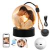 Personalized LED Memory Sphere with Photo & Video Display, WiFi & USB Smart App Control, 4GB Storage, Warm Light Crystal Ball, Unique Gift for Birthday, Anniversary, Christmas, Mothers & Fathers Day view 1
