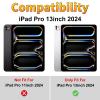 for iPad Pro 13 Inch Case M4 2024 7th Generation,Shockproof Clear with Pencil Holder Folding Y Shape Stand Case for iPad Pro 13 Inch M4 2024 7th Gen,Blue Flowers view 2