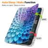 for iPad Pro 13 Inch Case M4 2024 7th Generation,Shockproof Clear with Pencil Holder Folding Y Shape Stand Case for iPad Pro 13 Inch M4 2024 7th Gen,Blue Flowers view 3