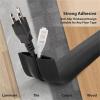 1Pc 1M Self-Adhesive Floor Cable Protector - Flexible Wire Duct Cover for Office, Home, Workshop, Warehouse, Garage(Grey) view 4
