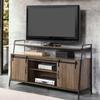 60-Inch TV Stand with Sliding Barn Doors, Rustic Oak and Black TV Stand with Storage Cabinets,for Living Room Decor, Office,Use in The Living Room view 1