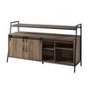 60-Inch TV Stand with Sliding Barn Doors, Rustic Oak and Black TV Stand with Storage Cabinets,for Living Room Decor, Office,Use in The Living Room view 4