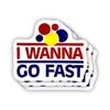 (3 Pcs) I Wanna Go Fast Sticker Sarcastic Motivational Sayings Humorous Quote Vinyl Decal for Kindle, Laptop, Water Bottle, Phone Hard Hat, Meme Quote Sticker 3 inch view 1