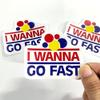 (3 Pcs) I Wanna Go Fast Sticker Sarcastic Motivational Sayings Humorous Quote Vinyl Decal for Kindle, Laptop, Water Bottle, Phone Hard Hat, Meme Quote Sticker 3 inch view 2