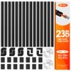 Delamu 236in Cord Hider, One-Wire Cord Covers for Wires on Wall, Easy-to-Install Cable Hiders for Mounted Tv, Cable Management Kit, Cable Raceways, W0.59 H0.4in, Black view 1