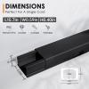 Delamu 236in Cord Hider, One-Wire Cord Covers for Wires on Wall, Easy-to-Install Cable Hiders for Mounted Tv, Cable Management Kit, Cable Raceways, W0.59 H0.4in, Black view 2