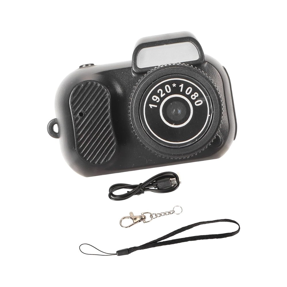 Jesscasday Pocket Sized Keychain Camera Recording 60 Mins Runtime ABS Housing Portable Design For Daily Adventures Gift Camera For Kids