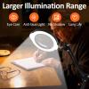 10X 30X Magnifying Glass with Light, Desktop LED Magnifying Lamp with Clamp, 5 Color Modes, 3 Dimmable Levels Lighted Magnifying Glass, Magnifying Glass for Reading, Crafts, Jewelry, Sewing view 3