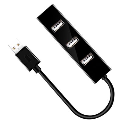 DOITOOL High Speed USB Hub Expansion Cable Adapter Lightweight Design with Efficient Heat Dissipation Plug and Play Multi-Port USB Expander for Laptop and Black Cable