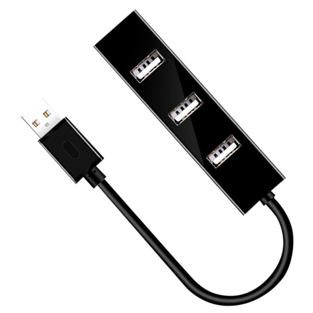 DOITOOL High Speed USB Hub Expansion Cable Adapter Lightweight Design with Efficient Heat Dissipation Plug and Play Multi-Port USB Expander for Laptop and Black Cable