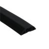 1Pc 1M Self-Adhesive Floor Cable Protector - Flexible Wire Duct Cover for Office, Home, Workshop, Warehouse, Garage(Black) view 1