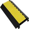 3 Channels Cable Protector Ramp, Rubber Cable Ramp with 28000 Lbs Load Capacity, Heavy Duty Floor Wire Cord Cover, Driveway Traffic Speed Bump for Asphalt Concrete Gravel view 1