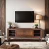 74" TV Stand Console, for TVs up to 85 inches, No Assembly Required, Two-Tone Finish TV Cabinet Entertainment Center,for Living Room Decor, Office,Use in The Living Room view 4