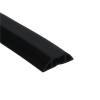 1Pc 1M Self-Adhesive Floor Cable Protector - Flexible Wire Duct Cover for Office, Home, Workshop, Warehouse, Garage(Black) view 1
