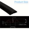 1Pc 1M Self-Adhesive Floor Cable Protector - Flexible Wire Duct Cover for Office, Home, Workshop, Warehouse, Garage(Black) view 3