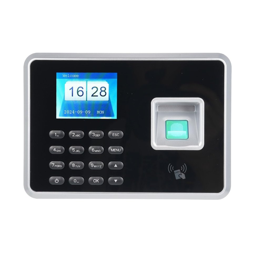 Biometric Time Clock Employees Attendance Machine in and Out Punching System for Small Businesses and Offices with Multi-Language