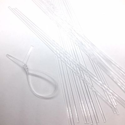 100pcs Plastic wire free metal free twist ties no wire inside for bundling and securing plastic bags, toy packaging or cables (Clear Oval, 11 in)
