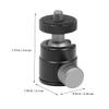 NOLITOY Mini Aluminum Alloy Ball Head Tripod Mount Adapter Screw Rotating Swivel Ball Head for Projector with Stable Tripod Base and Portable for Outdoor Presentations view 4