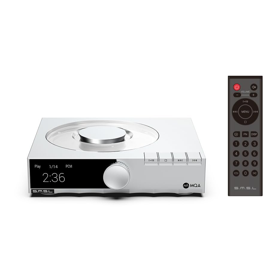 S.M.S.L PL200T Digital CD Transport with Precision Clock Sync SMSL CD Player P.A.S.S. Servo Control MQA CD Support Multiple Digital Outputs