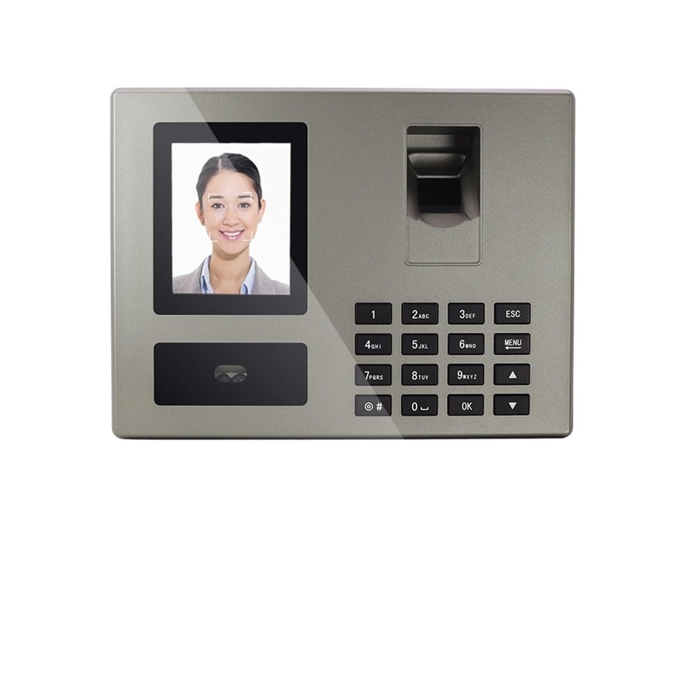 Intelligent Face Biometric Fingerprint Password Employee Attendance Machine Checking-in Recorder Dual-Camera Fast to Identify with Multi-Language