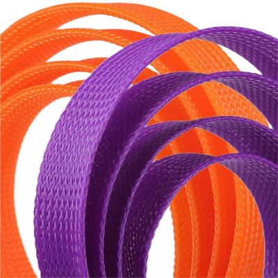 1Pc 1~50m Cable Sleeve PET Expandable Braided 2mm~40mm Tight High Density Wire Insulated Protection Sheath(Orange,2mm,1 Meter)