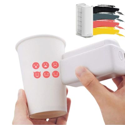 WUHUQN Handheld Inkjet Printer, Mini Food Inkjet Pen with 20ml Ink Cartridge, APP Control, 300DPI Accuracy and Print Width 26mm, 3500 Times/Ink Cartridge Printing Black Printer+Ink Cartridge