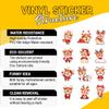 12 Pcs Christmas Reindeer Stickers, Holiday Deer Decals Featuring Festive Reindeer with Santa Hats, Gifts, Snowmen, Scarves, Stickers for Laptop, Bottle, Notebook, Wrapping, Holiday Crafts 5 Inches view 4