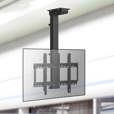 Wlikoci Motorised Ceiling TV Bracket,Tv Motorized Lift W/Auto Lift,Tv Lift Mechanism 2 Installation Methods,Fits 32-70 Inch Flat &Curved TVs (730)