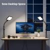 2 Packs LED Video Key Light,Streaming Light Dimmable Bi-Color 3200-5600k Video Conference Lighting with Gooseneck Tubes Desk Panel Lights for Podcast/Streaming/Gaming/Zoom Call/Broadcast/YouTube view 3